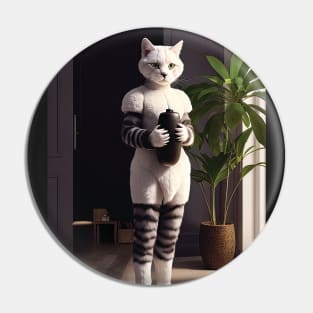 Intriguing portrait of Madame Chat in light and dark Pin