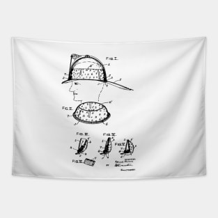 Headgear Vintage Patent Hand Drawing Tapestry