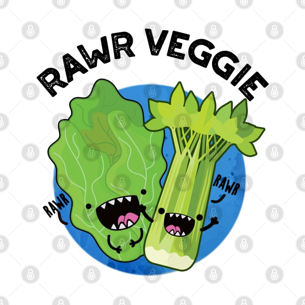 Rawr Veggie Cute Food Pun by punnybone