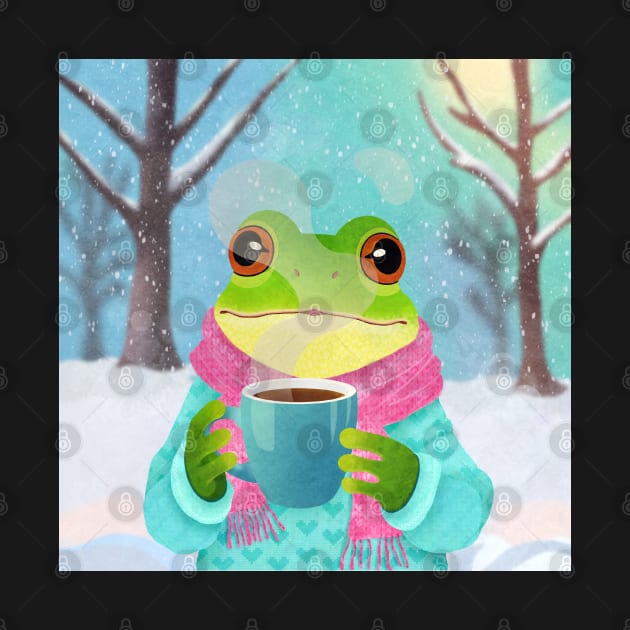 Cozy winter frog by nuny.designs