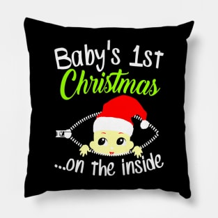 Babys First Christmas Pregnancy Mother Mom Cutes Pillow