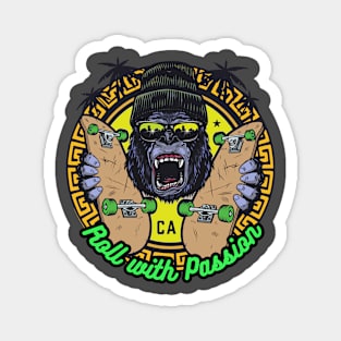 Gorilla Skate Magnet