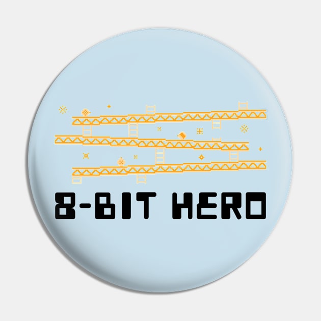 8-bit hero gaming Pin by RelatableTees