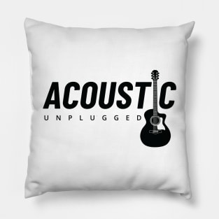 Acoustic Unplugged Acoustic Guitar Light Theme Pillow