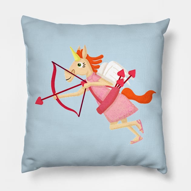 Cupid Unicorn Pillow by Thatssounicorny