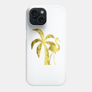 GOLD Tropics Flamingo Lovers - Flamingo Art Phone Case