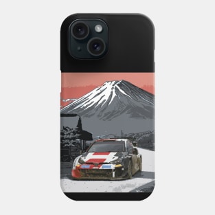 gr yaris wrc K. ROVANPERÄ Ogier world Rally championship car illustration Phone Case