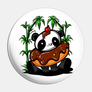 Panda Bear Donut Pin