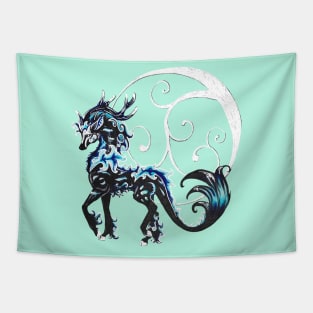 Black and Blue Kirin Tapestry