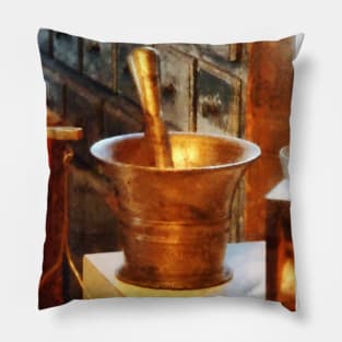 Pharmacists - Brass Mortar and Pestle Pillow