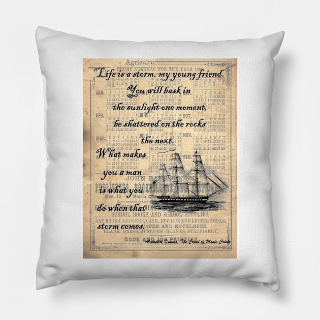 Count of Monte Cristo Storm Quote Pillow by missdebi27