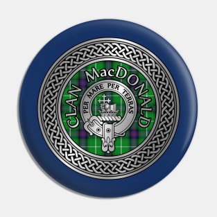 Clan MacDonald Crest & Tartan Knot Pin