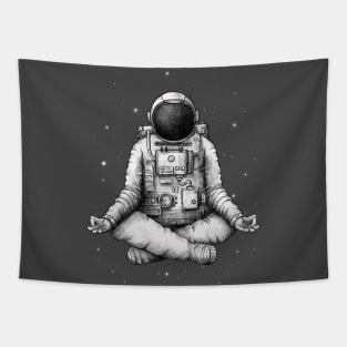 Meditating Yoga Astronaut Tapestry