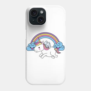 Unicorn baby across the Rainbow Phone Case