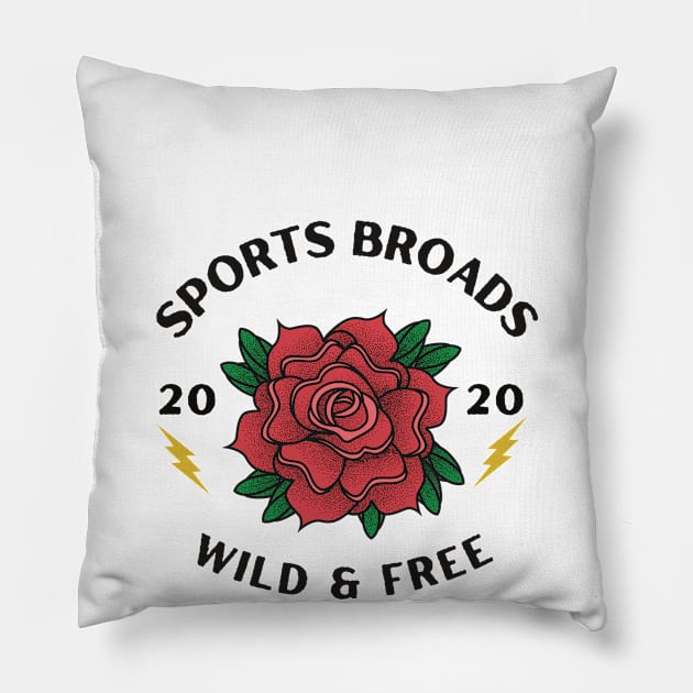 Sports Broads - Wild & Free Pillow by nikcooper