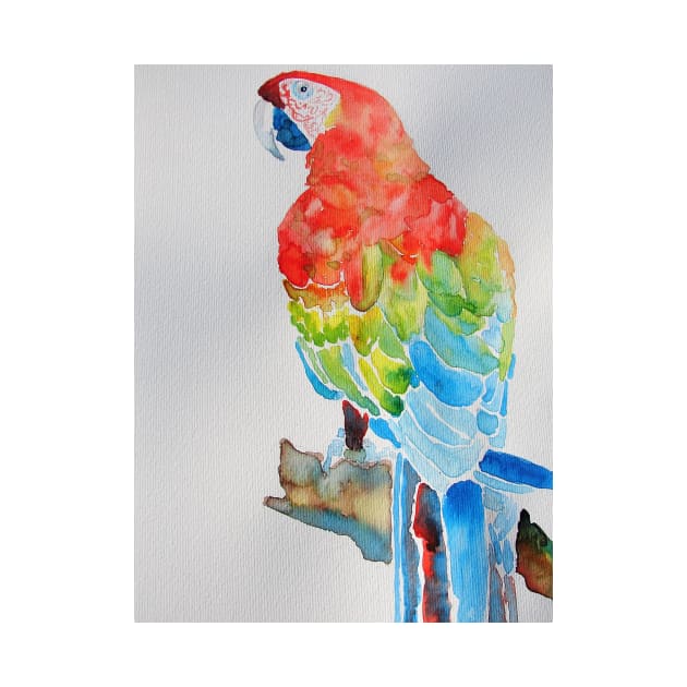Macaw Watercolor Painting by SarahRajkotwala
