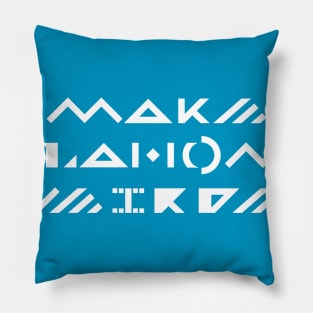 Make Oklahoma Weirder - Walkingstick (white) Pillow