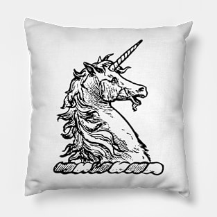 Vintage Heraldic Unicorn Pillow