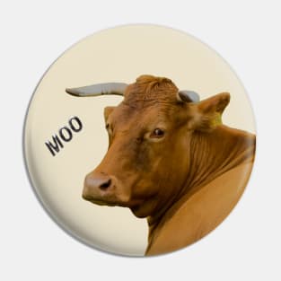 Moo! Cute an fun cow portrait Pin