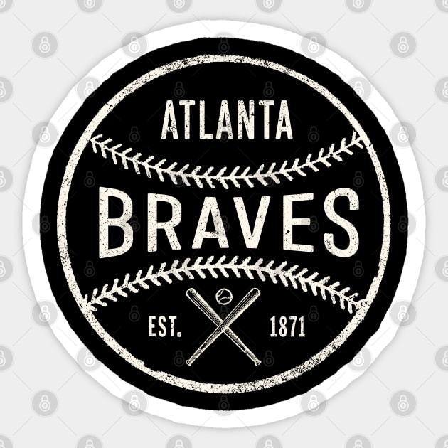 Atlanta Baseball Est. 1871 - Vintage White Text - Braves - Hoodie