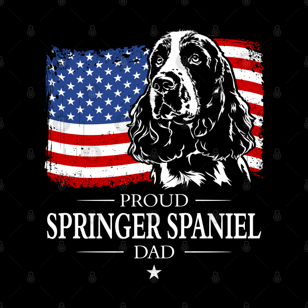 Proud Springer Spaniel Dad American Flag patriotic gift dog by wilsigns