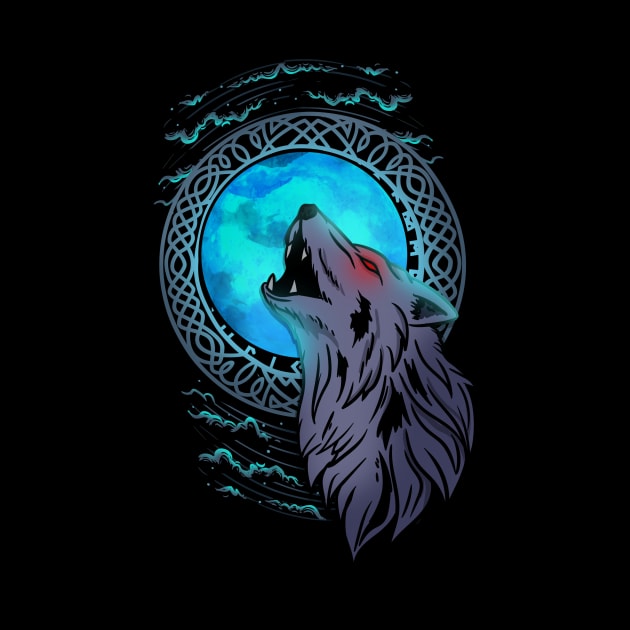 Viking Mythology - Fenrir Wolf Gift by biNutz
