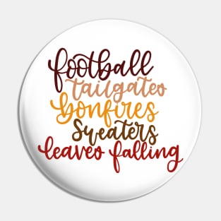 Football, Tailgates, Bonfires, Sweaters, leaves falling - Fall things Pin