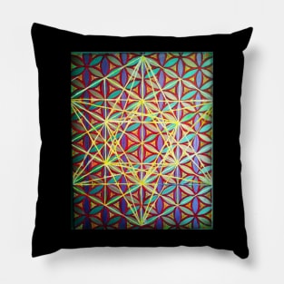 Seeds of Life - Abstract Digital Painting Pillow