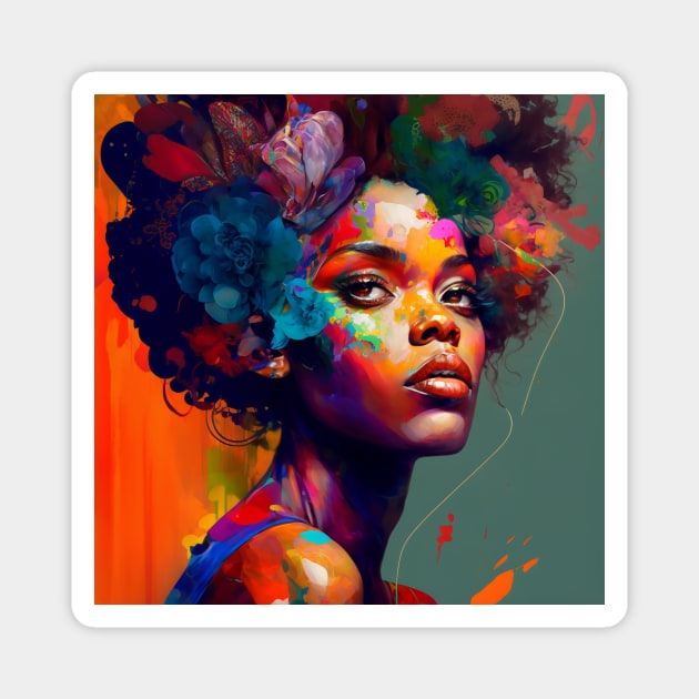 Abstract Portrait Magnet by n23tees