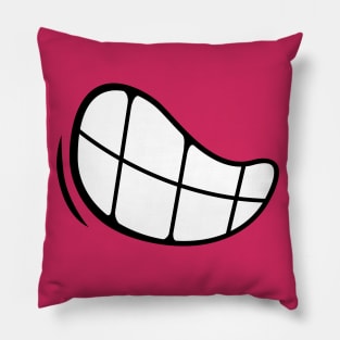 Lopsided grin Pillow