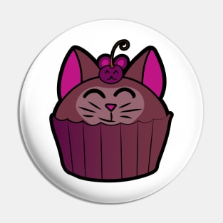 Catcake With Mouse-Cherry - Chocolate Pin