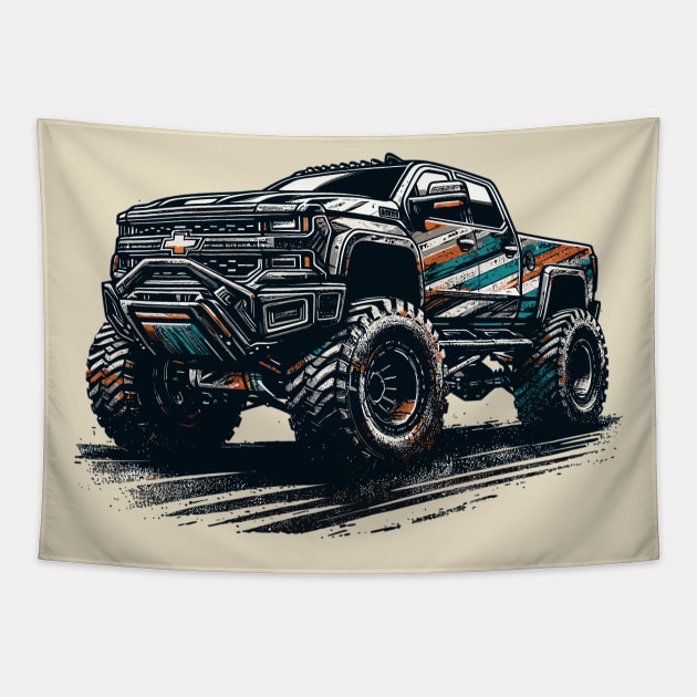GMT truck Tapestry by Vehicles-Art