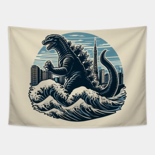 Godzilla Waves Tapestry