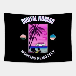 Digital Nomad At Work Tapestry