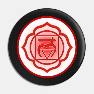 Grounded and balanced Root Chakra- Light Grey Pin