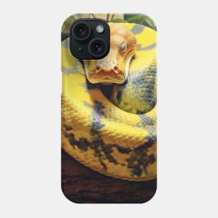 Serpentine Beauty: Oil Paint Hyperrealism - Amazing Zoo Anaconda Phone Case