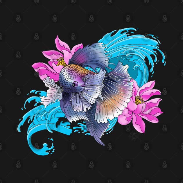 Betta Siamese Fighting Fish by tigressdragon