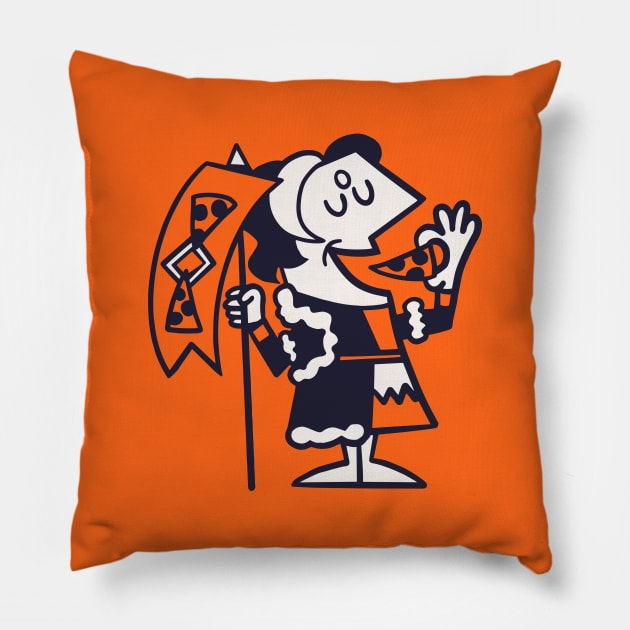 Little Solus' Pizza (Transparent) Pillow by retrotv5000