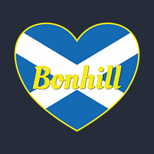 Bonhill Scotland UK Scotland Flag Heart T-Shirt