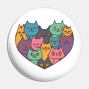 Cats in my heart Pin