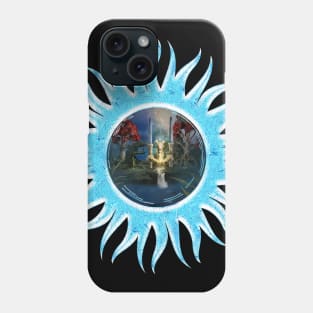 Dragon stature on the island Phone Case