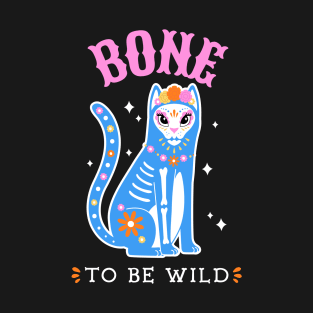 Halloween Bone to be Wild Cat T-Shirt