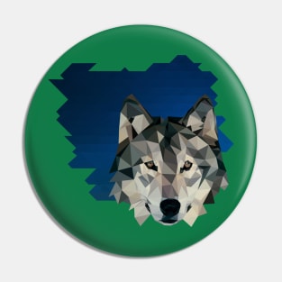 3d wolf Pin