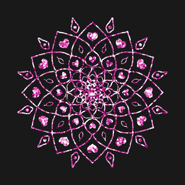 Pink Hearts Mandala by RunawayArtist