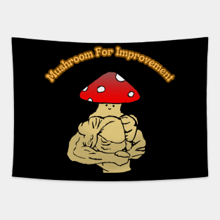 Buff Mushroom Bodybuilding Tapestry