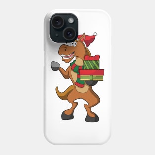 Horse with Scarf Santa hat & Gifts Phone Case