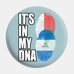 Malagasy And Nicaraguan Mix Heritage DNA Flag Pin