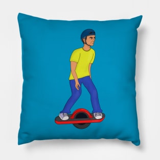 Onewheeling Dude Pillow