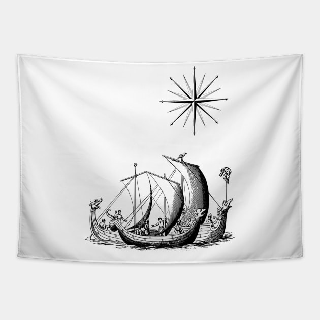 Wiking ship Tapestry by MiljanaVuckovic