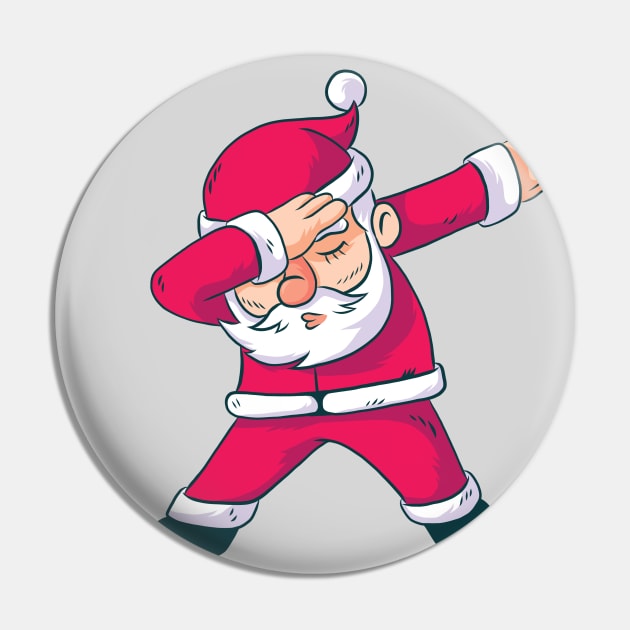 Dabbing Santa Claus Pin by SLAG_Creative